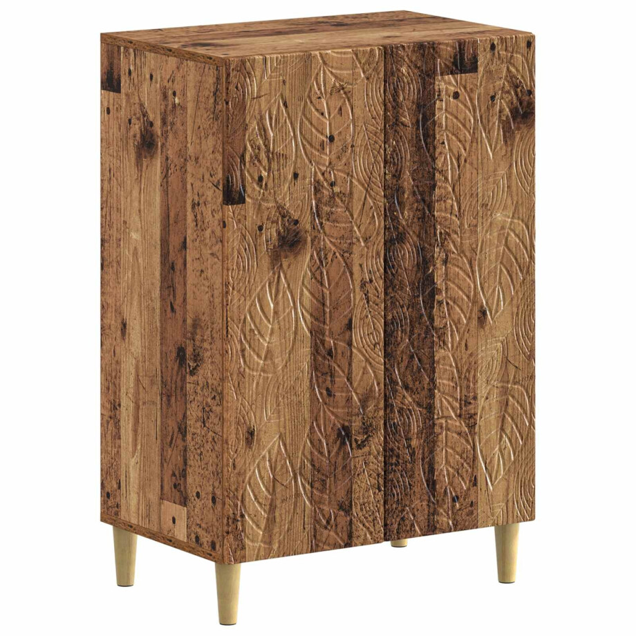 vidaXL Schoenenkast DELFT 59,5 x 39,5 x 90 cm Bewerkt hout Oud hout vidaXL Schoenenkast DELFT 59,5 x 39,5 x 90 cm Bewerkt hout Oud hout afbeelding 1