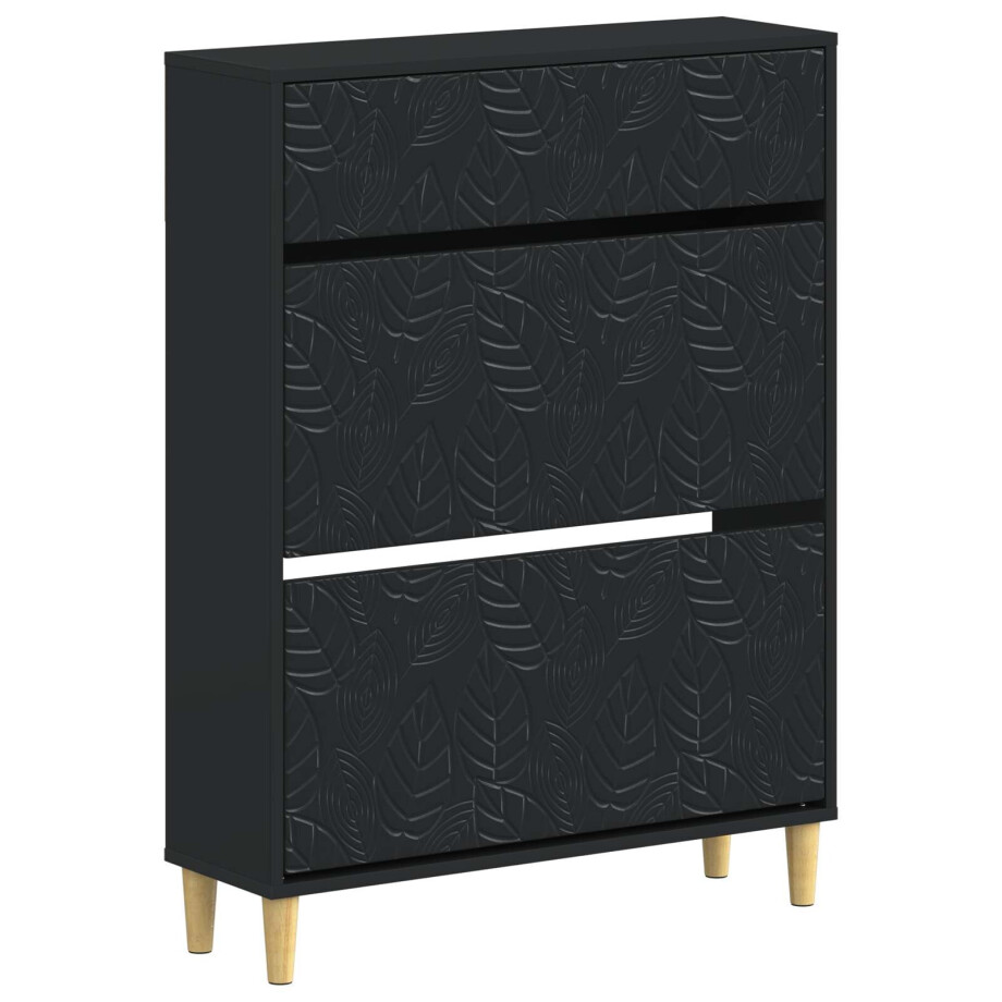 vidaXL Schoenenkast DELFT 78 x 24 x 103 cm Bewerkt hout Zwart vidaXL Schoenenkast DELFT 78 x 24 x 103 cm Bewerkt hout Zwart afbeelding 1