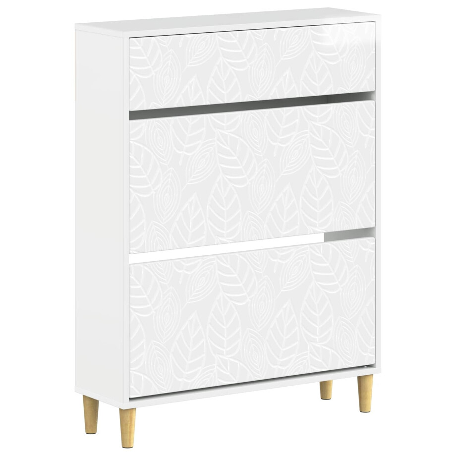vidaXL Schoenenkast DELFT 78 x 24 x 103 cm Bewerkt hout Hoogglans Wit vidaXL Schoenenkast DELFT 78 x 24 x 103 cm Bewerkt hout Hoogglans Wit afbeelding 1