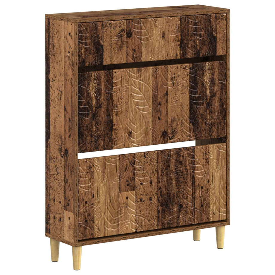 vidaXL Schoenenkast DELFT 78 x 24 x 103 cm Bewerkt hout Oud hout afbeelding 1