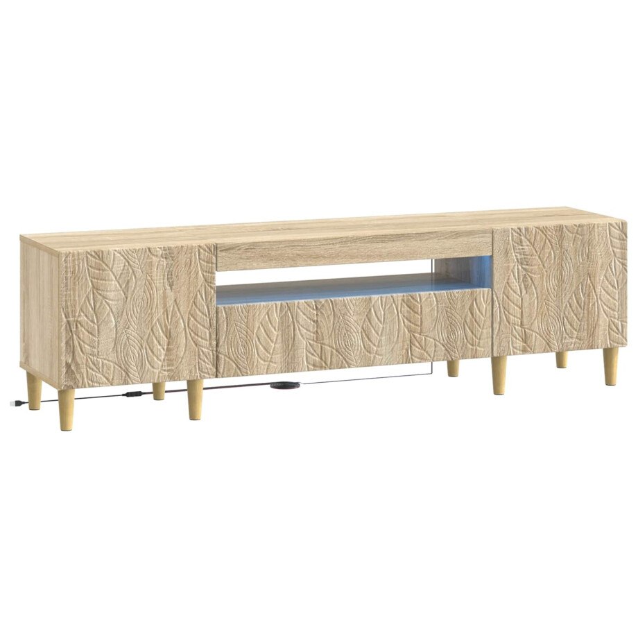 vidaXL LED tv-meubel Sonoma Eiken Bewerkt hout afbeelding 1