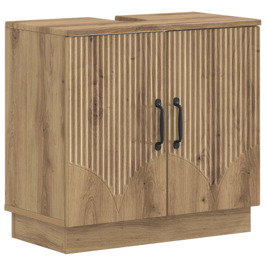 vidaXL Badkamer wastafelkast HOORN Artisanaal eiken vidaXL Badkamer wastafelkast HOORN Artisanaal eiken afbeelding 1