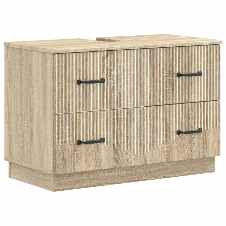 vidaXL Badkamer wastafelkast HOORN Sonoma Eiken 82 x 41 x 56 cm vidaXL Badkamer wastafelkast HOORN Sonoma Eiken 82 x 41 x 56 cm afbeelding 1