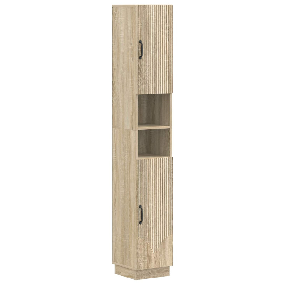 vidaXL Badkamerkast met Open Plank HOORN Sonoma Eiken 30 x 31 x 187 cm afbeelding 1