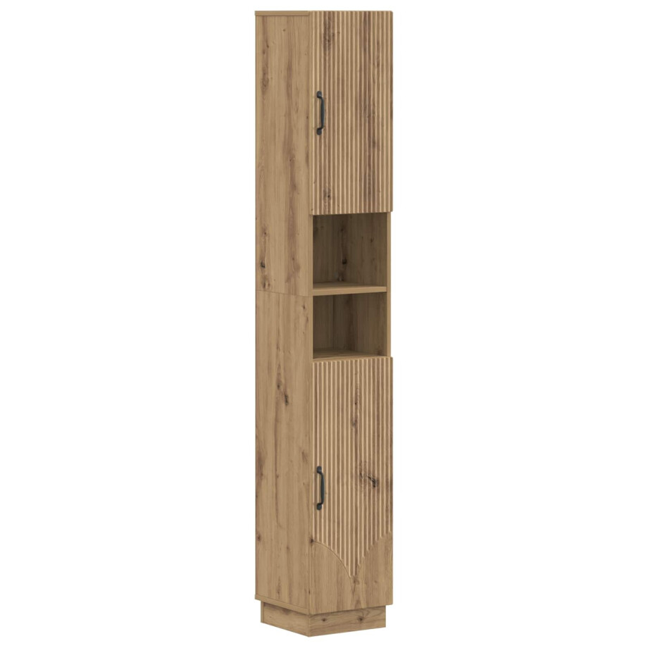 vidaXL Badkamerkast met Open Plank HOORN Artisanaal eiken vidaXL Badkamerkast met Open Plank HOORN Artisanaal eiken afbeelding 1