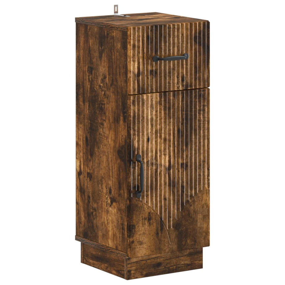 vidaXL Badkamer Opbergkast HOORN Gerookt eiken 30 x 31 x 77 cm vidaXL Badkamer Opbergkast HOORN Gerookt eiken 30 x 31 x 77 cm afbeelding 1