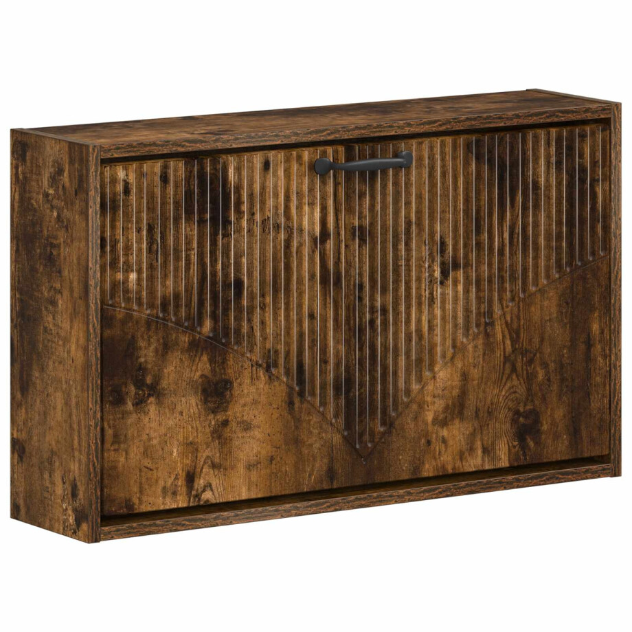 vidaXL Wandgemonteerde Schoenkast HOORN 71 x 17 x 43 cm Bewerkt hout vidaXL Wandgemonteerde Schoenkast HOORN 71 x 17 x 43 cm Bewerkt hout afbeelding 1
