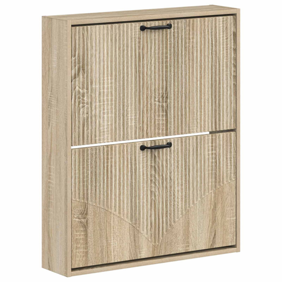 vidaXL Wandgemonteerde Schoenkast HOORN 71 x 17 x 86 cm Bewerkt hout vidaXL Wandgemonteerde Schoenkast HOORN 71 x 17 x 86 cm Bewerkt hout afbeelding 1