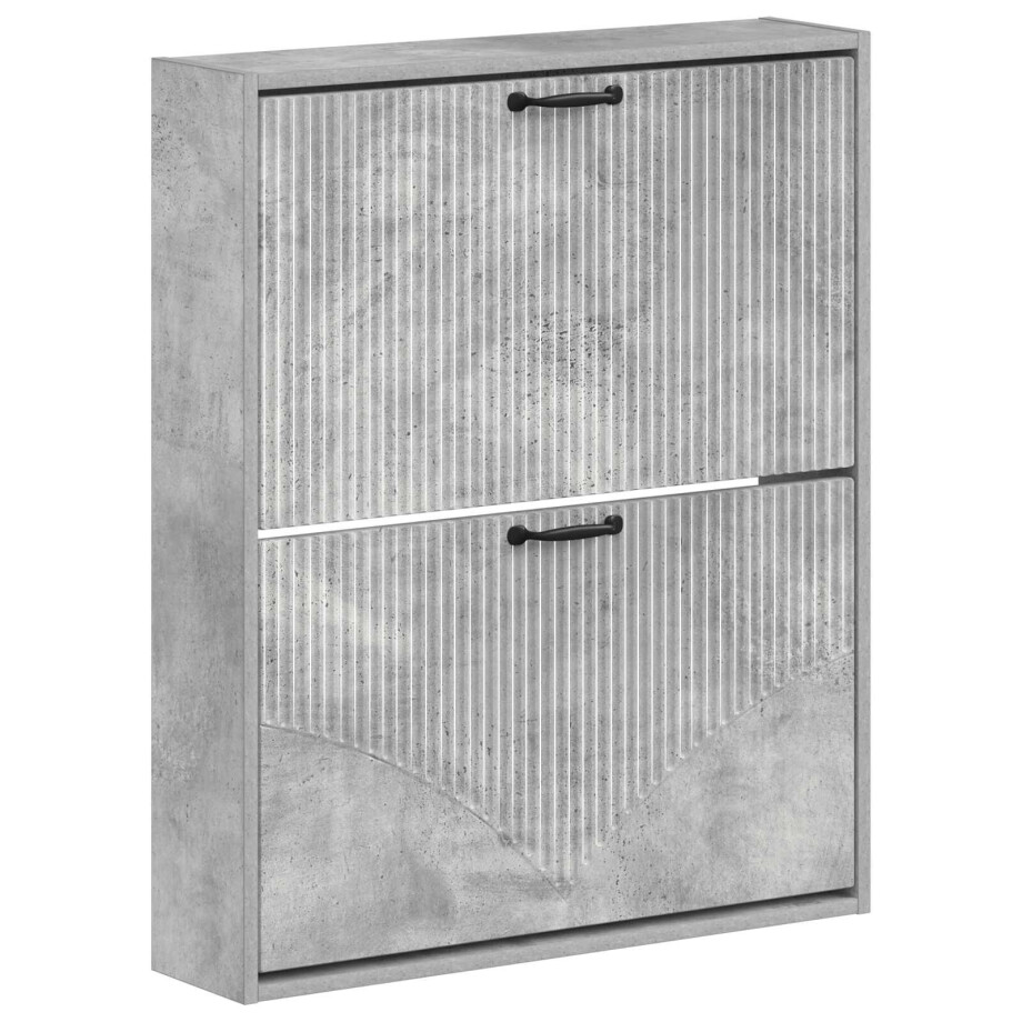 vidaXL Wandgemonteerde Schoenkast HOORN 71 x 17 x 86 cm Bewerkt hout vidaXL Wandgemonteerde Schoenkast HOORN 71 x 17 x 86 cm Bewerkt hout afbeelding 1