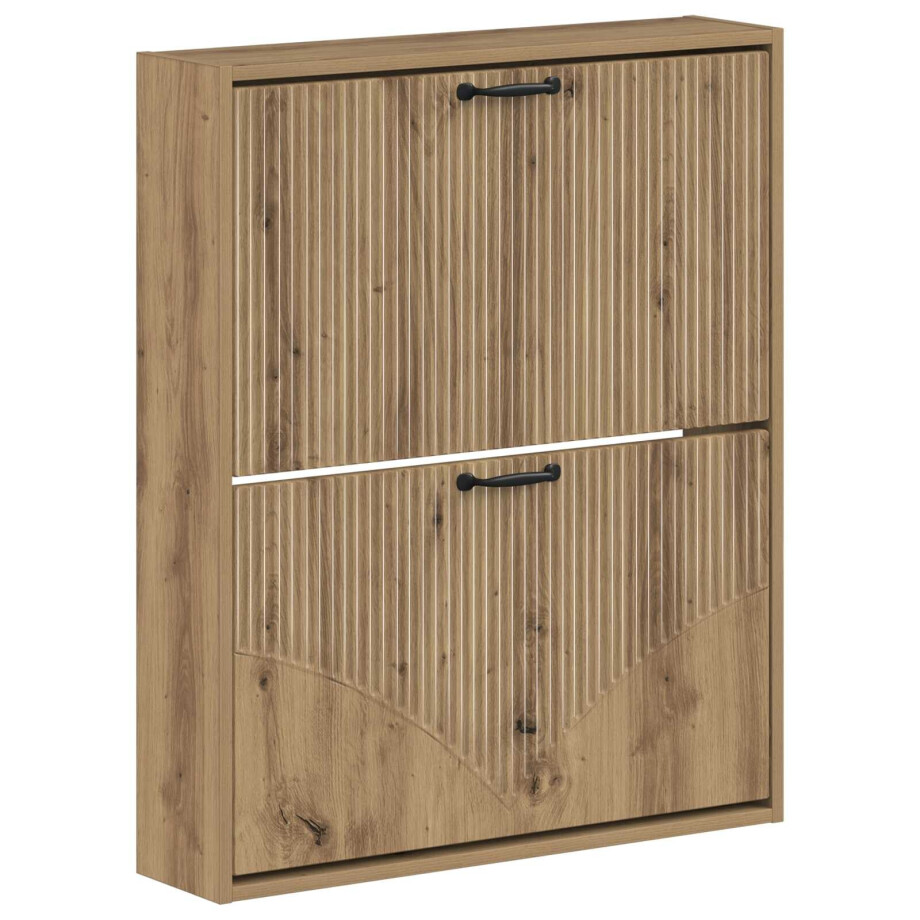 vidaXL Wandgemonteerde Schoenkast HOORN 71 x 17 x 86 cm Bewerkt hout vidaXL Wandgemonteerde Schoenkast HOORN 71 x 17 x 86 cm Bewerkt hout afbeelding 1