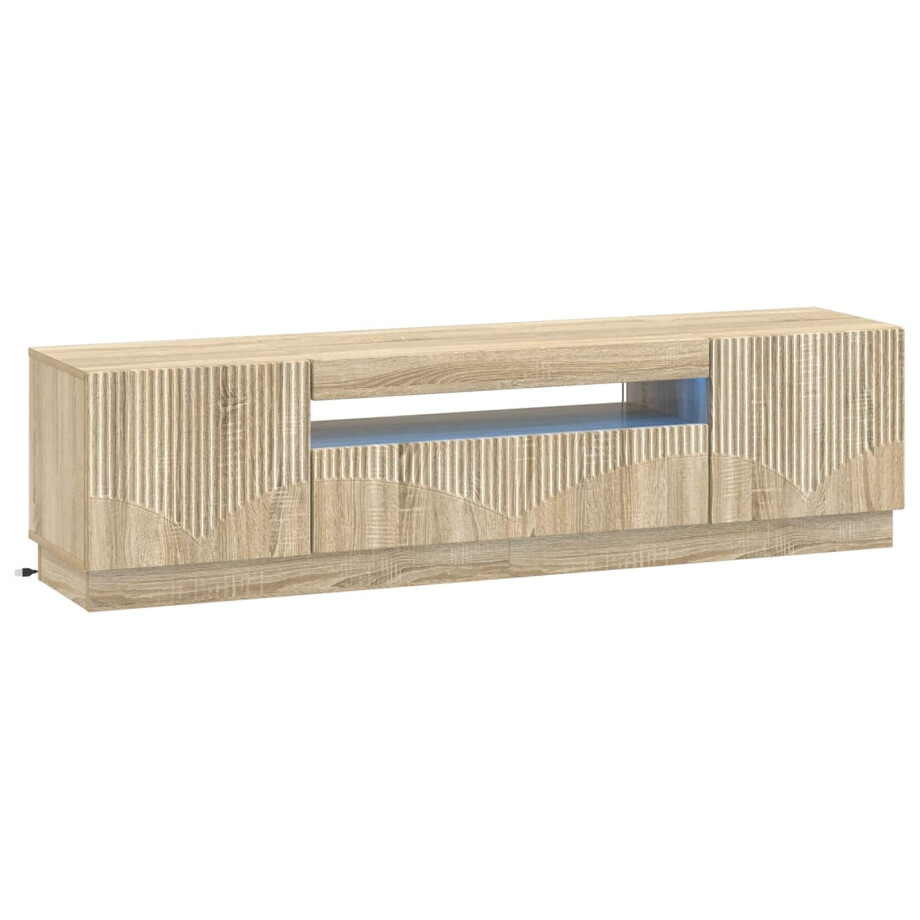 vidaXL LED tv-meubel Sonoma Eiken Bewerkt hout afbeelding 1