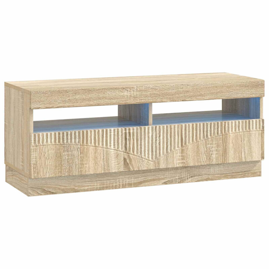 vidaXL LED tv-meubel Sonoma Eiken Bewerkt hout afbeelding 1