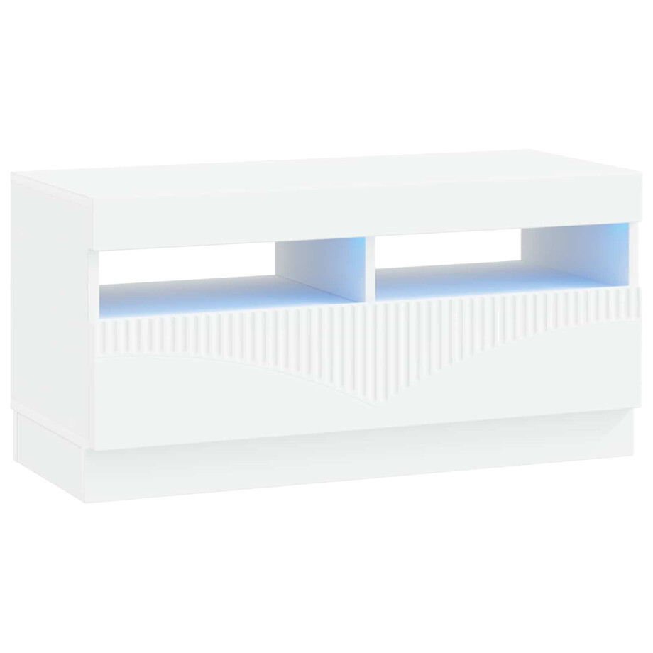 vidaXL LED tv-meubel Wit Bewerkt hout vidaXL LED tv-meubel Wit Bewerkt hout afbeelding 1