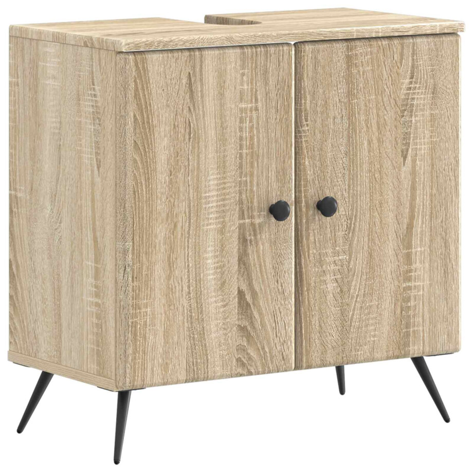 vidaXL Badkamer wastafelkast BREDA Sonoma Eiken 59,5 x 31,5 x 59 cm vidaXL Badkamer wastafelkast BREDA Sonoma Eiken 59,5 x 31,5 x 59 cm afbeelding 1