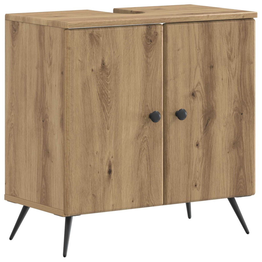 vidaXL Badkamer wastafelkast BREDA Artisanaal eiken vidaXL Badkamer wastafelkast BREDA Artisanaal eiken afbeelding 1