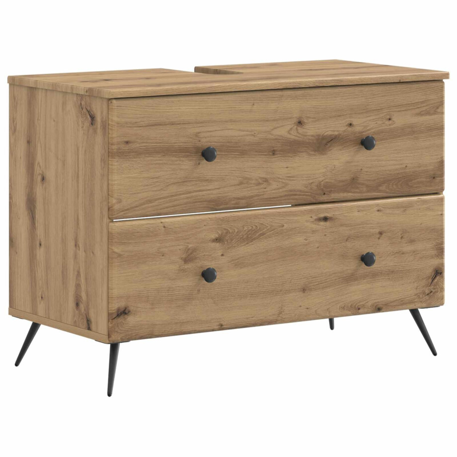 vidaXL Badkamer wastafelkast BREDA Artisanaal eiken 82 x 41 x 59 cm vidaXL Badkamer wastafelkast BREDA Artisanaal eiken 82 x 41 x 59 cm afbeelding 1