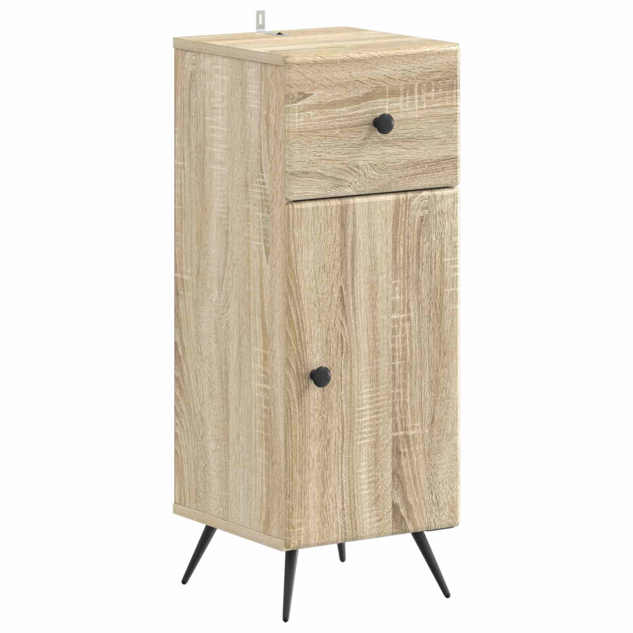 vidaXL Badkamer Opbergkast BREDA Sonoma Eiken 30 x 31 x 80 cm vidaXL Badkamer Opbergkast BREDA Sonoma Eiken 30 x 31 x 80 cm afbeelding 1