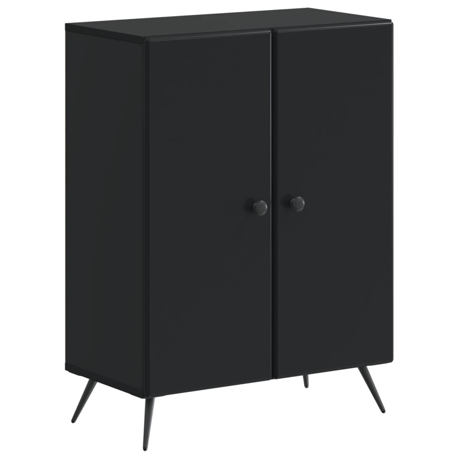 vidaXL Badkamer Opbergkast BREDA Zwart 59,5 x 31 x 80 cm Bewerkt hout afbeelding 1
