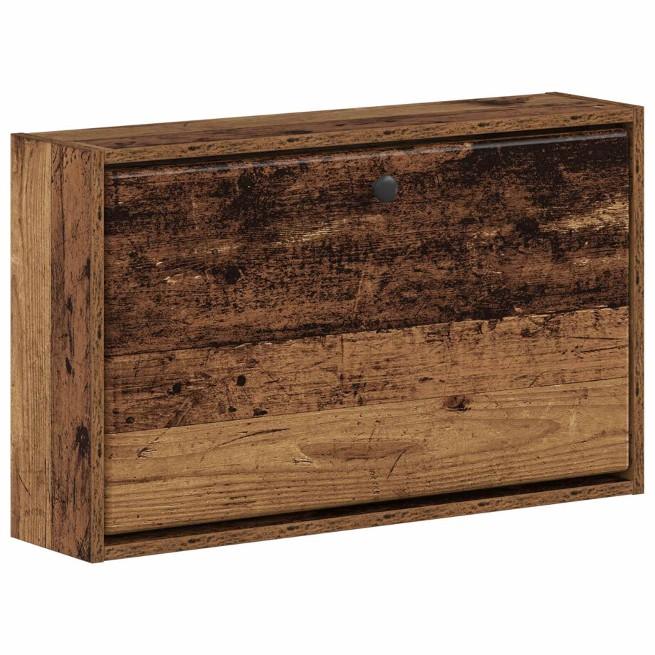 vidaXL Wandgemonteerde Schoenkast BREDA 71 x 17 x 43 cm Bewerkt hout vidaXL Wandgemonteerde Schoenkast BREDA 71 x 17 x 43 cm Bewerkt hout afbeelding 1