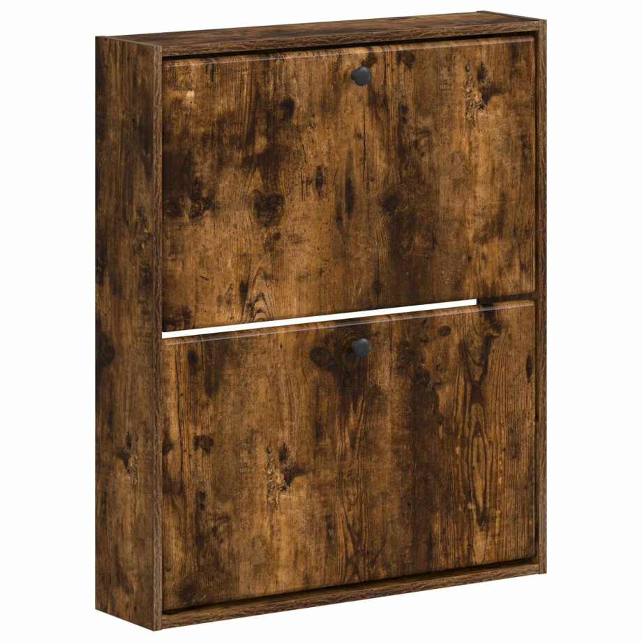vidaXL Wandgemonteerde Schoenkast BREDA 71 x 17 x 86 cm Bewerkt hout vidaXL Wandgemonteerde Schoenkast BREDA 71 x 17 x 86 cm Bewerkt hout afbeelding 1