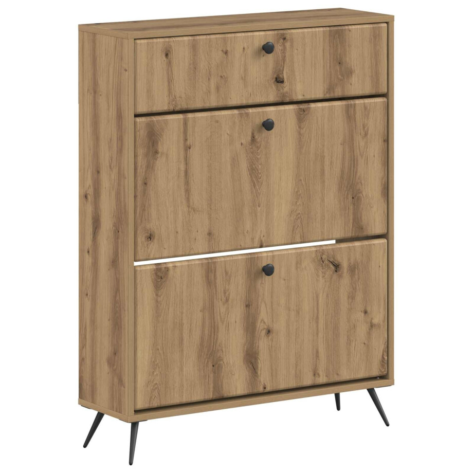 vidaXL Schoenenkast BREDA 78 x 24 x 103 cm Bewerkt hout afbeelding 1
