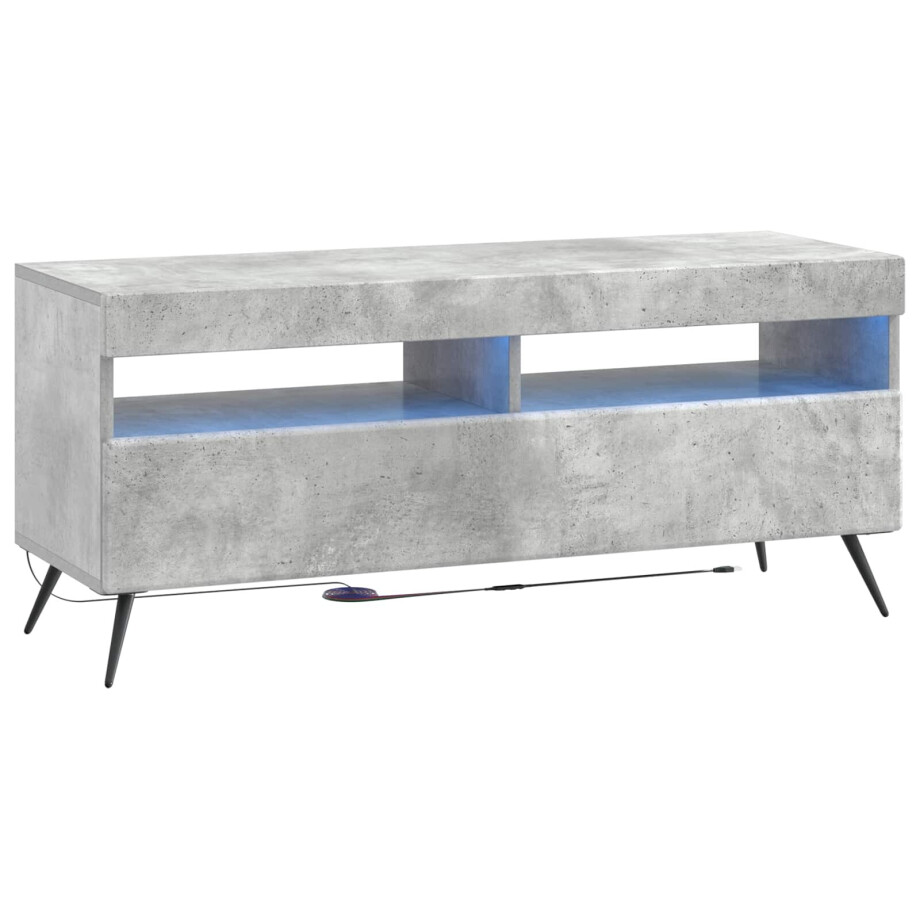 vidaXL LED tv-meubel Betongrijs Bewerkt hout afbeelding 1