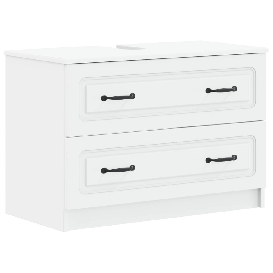 vidaXL Badkamer wastafelkast UTRECHT Wit 82 x 41 x 56 cm Bewerkt hout afbeelding 1