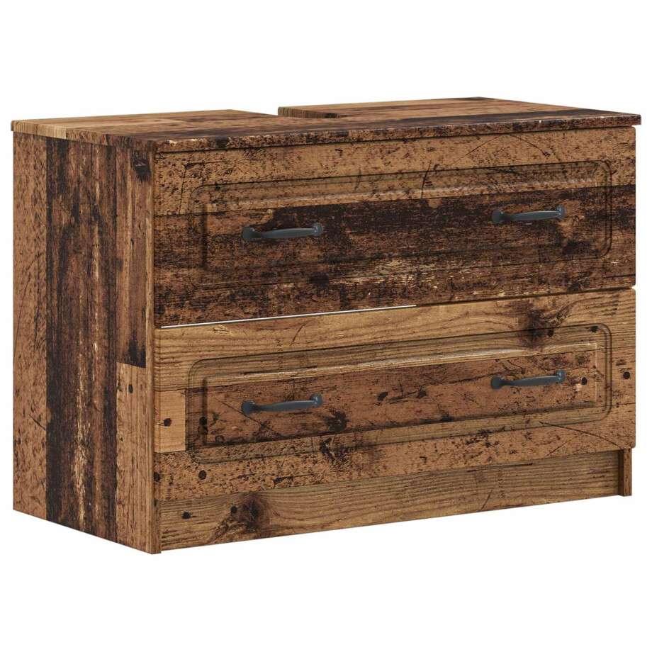 vidaXL Badkamer wastafelkast UTRECHT Oud hout 82 x 41 x 56 cm vidaXL Badkamer wastafelkast UTRECHT Oud hout 82 x 41 x 56 cm afbeelding 1