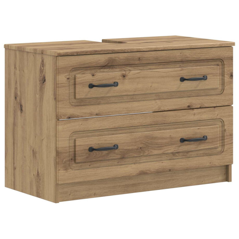 vidaXL Badkamer wastafelkast UTRECHT Artisanaal eiken 82 x 41 x 56 cm afbeelding 1
