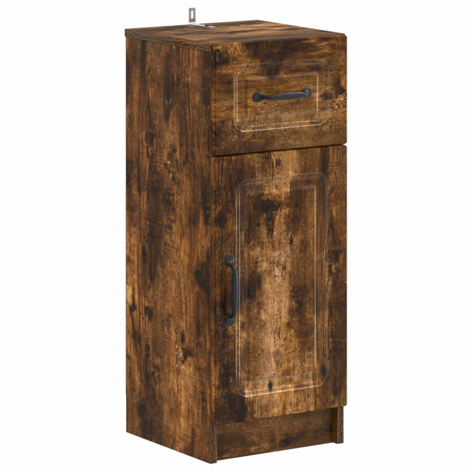 vidaXL Badkamer Opbergkast UTRECHT Gerookt eiken 30 x 31 x 77 cm afbeelding 1