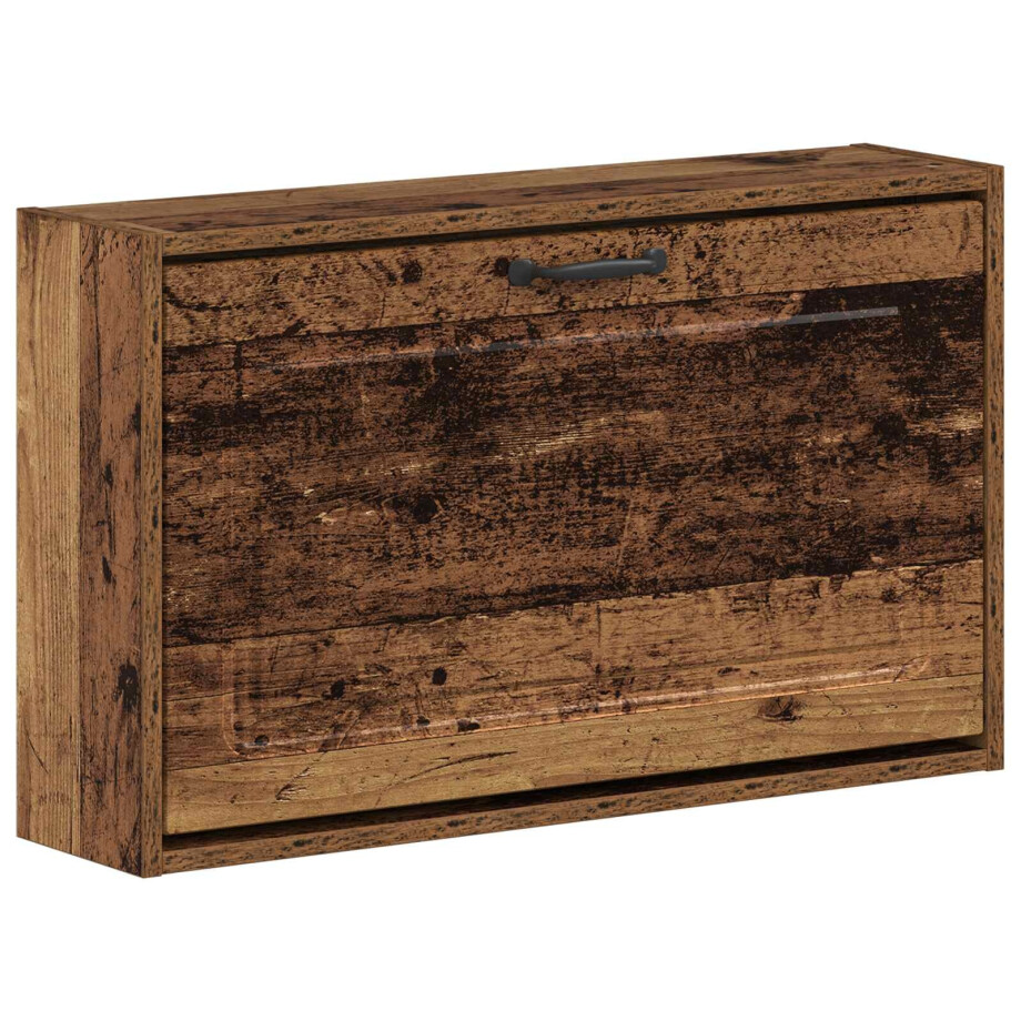 vidaXL Wandgemonteerde Schoenkast UTRECHT 71 x 17 x 43 cm Bewerkt hout afbeelding 1