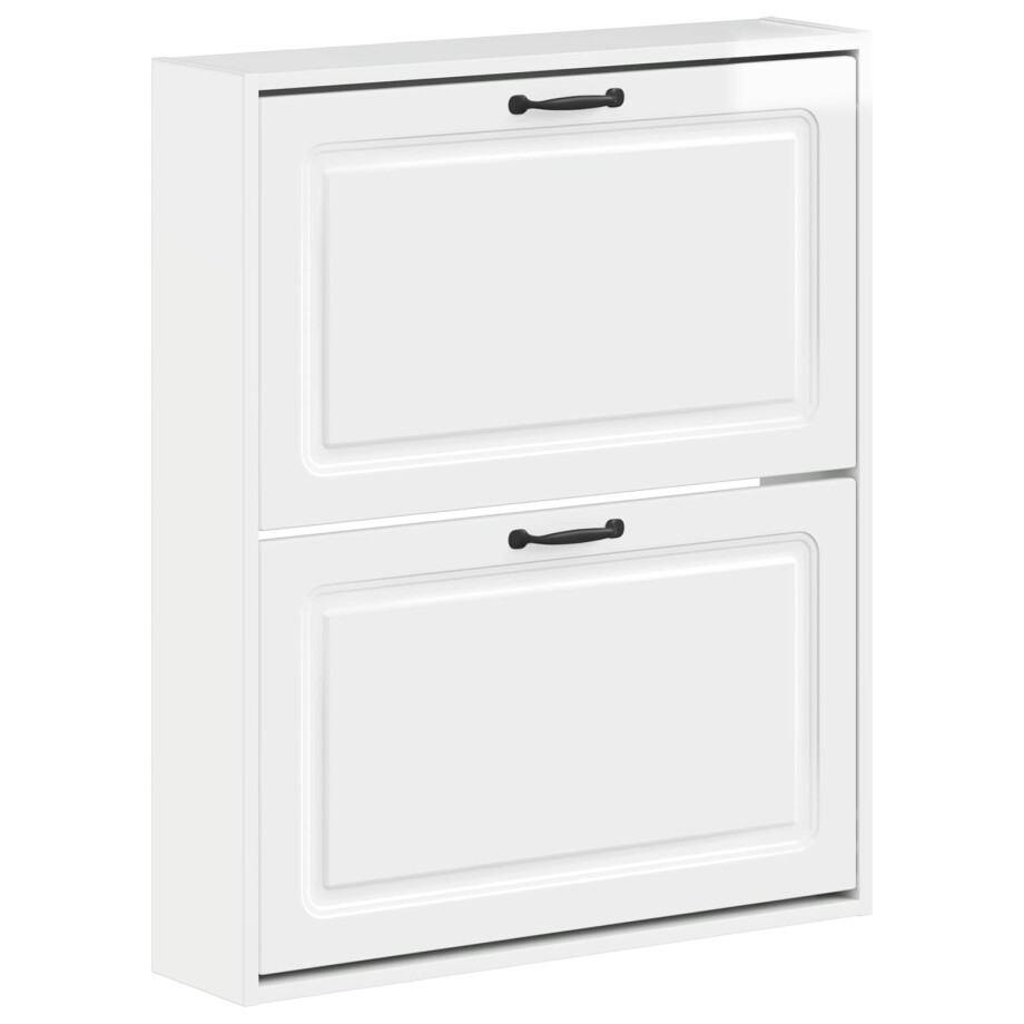 vidaXL Wandgemonteerde Schoenkast UTRECHT 71 x 17 x 86 cm Bewerkt hout afbeelding 1