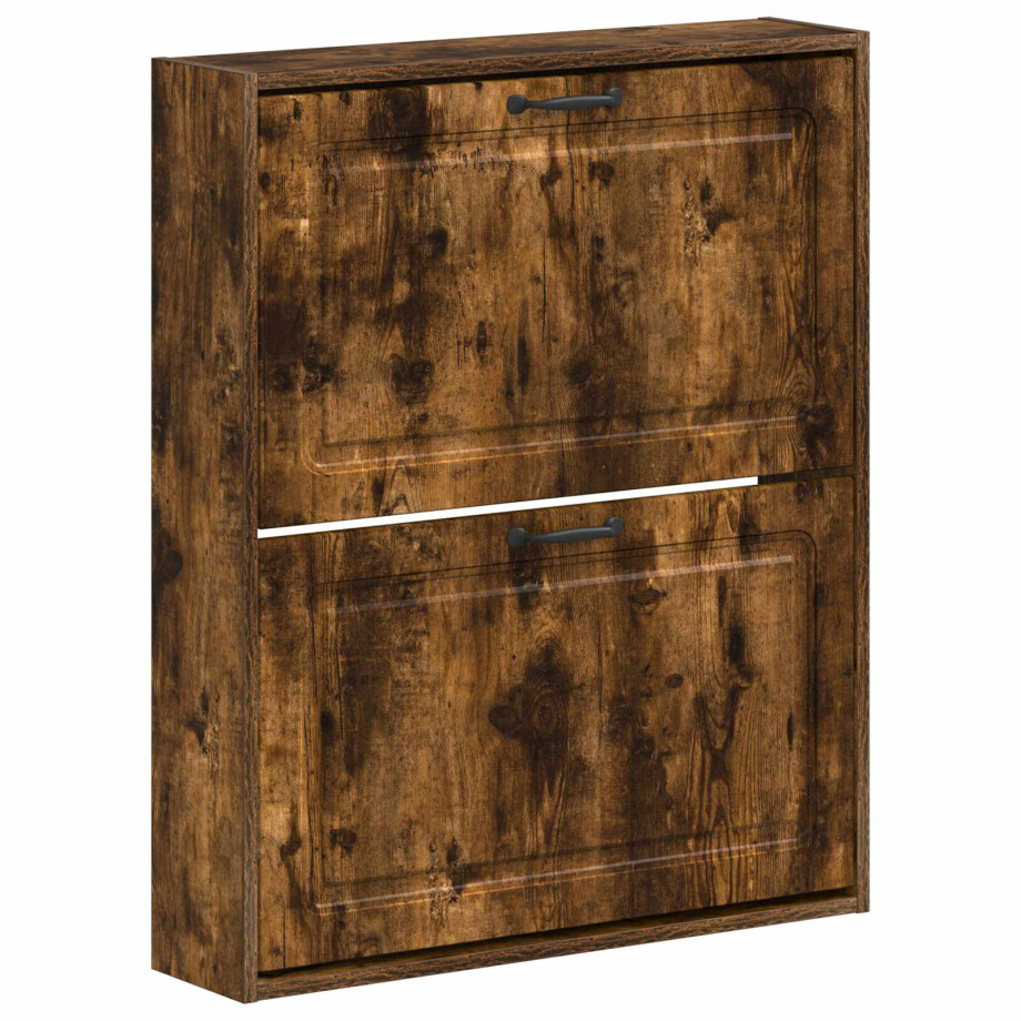 vidaXL Wandgemonteerde Schoenkast UTRECHT 71 x 17 x 86 cm Bewerkt hout vidaXL Wandgemonteerde Schoenkast UTRECHT 71 x 17 x 86 cm Bewerkt hout afbeelding 1