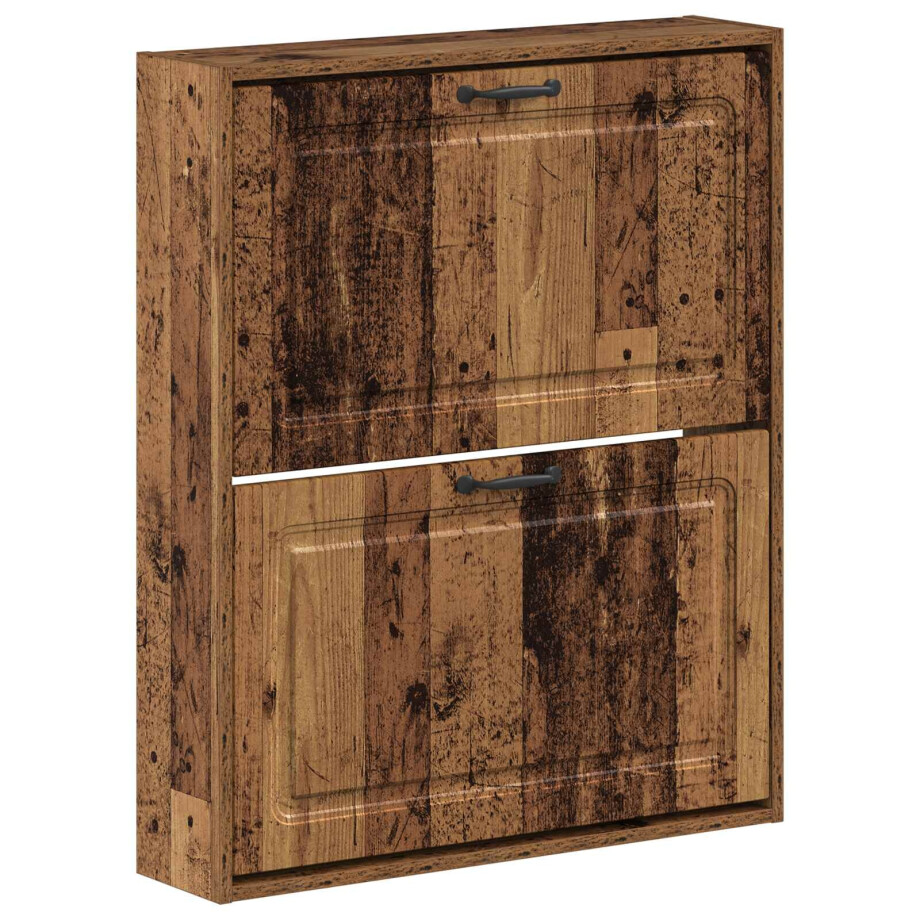 vidaXL Wandgemonteerde Schoenkast UTRECHT 71 x 17 x 86 cm Bewerkt hout vidaXL Wandgemonteerde Schoenkast UTRECHT 71 x 17 x 86 cm Bewerkt hout afbeelding 1