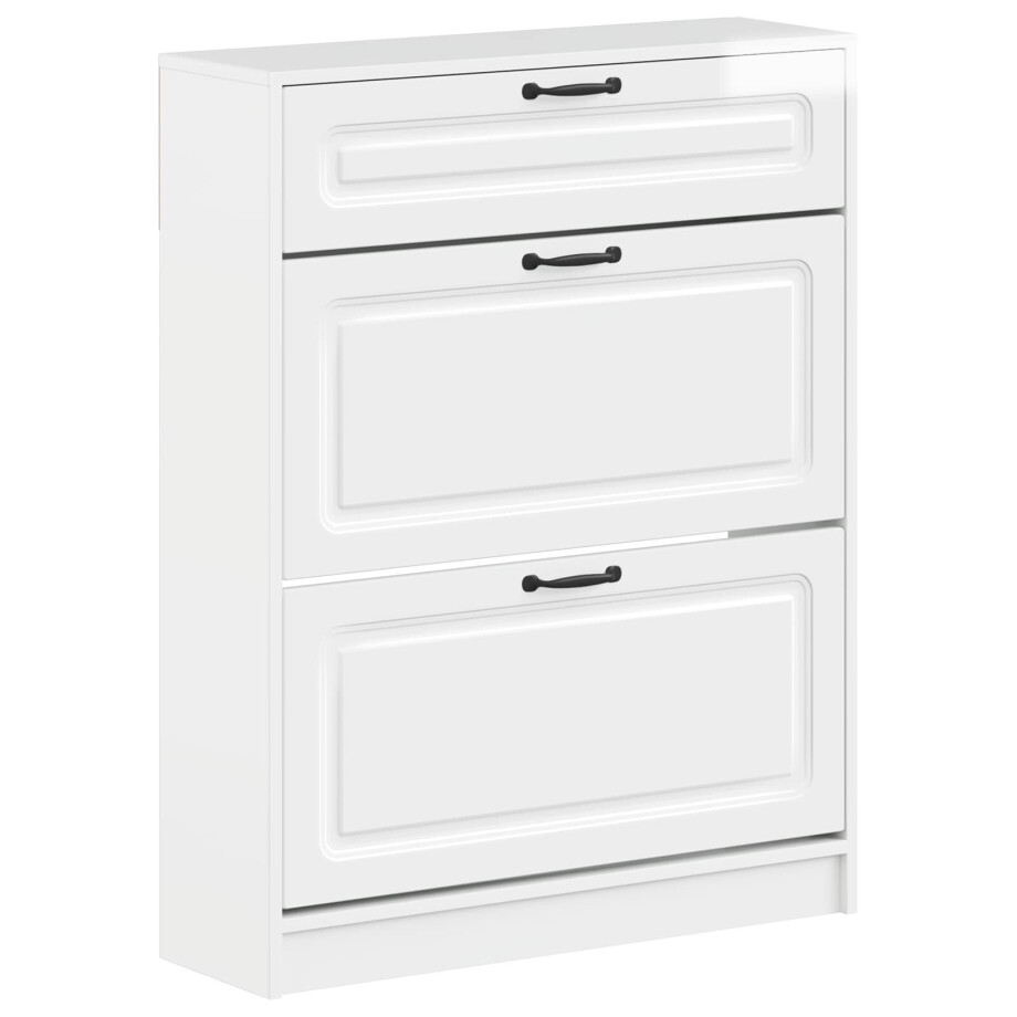 vidaXL Schoenenkast UTRECHT 78 x 24 x 100 cm Bewerkt hout afbeelding 1
