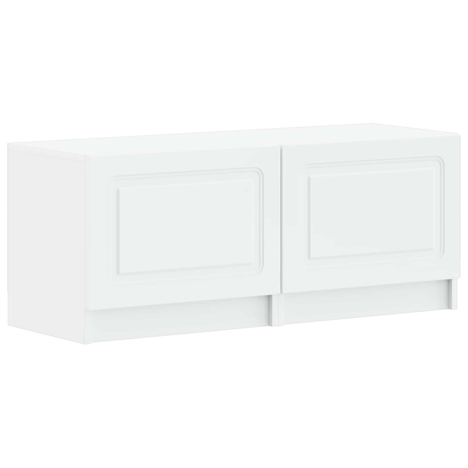 vidaXL Tv-meubel Wit Bewerkt hout afbeelding 1