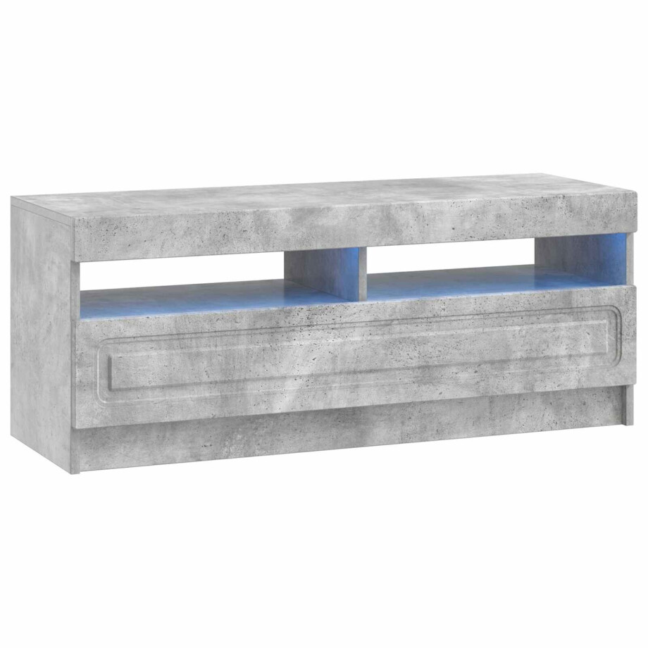 vidaXL LED tv-meubel Betongrijs Bewerkt hout afbeelding 1