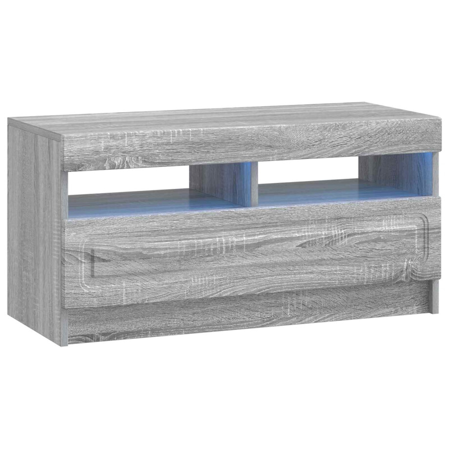 vidaXL LED tv-meubel Grijs Sonoma Bewerkt hout vidaXL LED tv-meubel Grijs Sonoma Bewerkt hout afbeelding 1