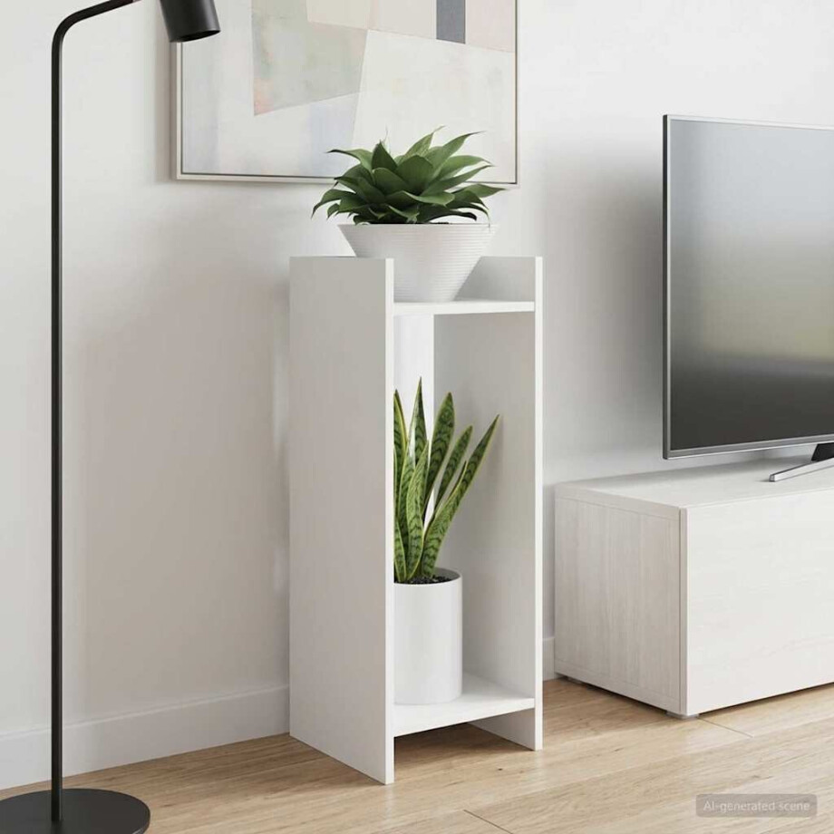 vidaXL Plantenstandaard 2 pcs Wit 30 x 30 x 80 cm Geconstrueerd hout vidaXL Plantenstandaard 2 pcs Wit 30 x 30 x 80 cm Geconstrueerd hout afbeelding 1