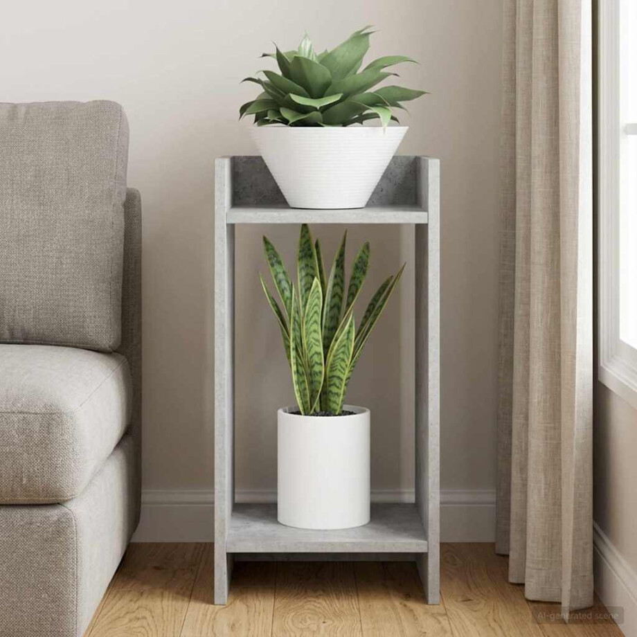 vidaXL Plantenstandaard Beton Grijs 30 x 30 x 60 cm Geconstrueerd hout vidaXL Plantenstandaard Beton Grijs 30 x 30 x 60 cm Geconstrueerd hout afbeelding 1