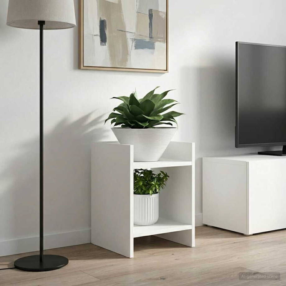 vidaXL Plantenstandaard 2 pcs Wit 30 x 30 x 40 cm Geconstrueerd hout vidaXL Plantenstandaard 2 pcs Wit 30 x 30 x 40 cm Geconstrueerd hout afbeelding 1