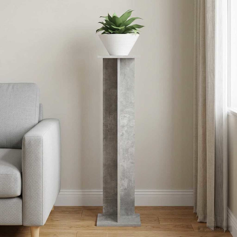 vidaXL Plantenstandaard Beton Grijs 25 x 25,5 x 100,5 cm vidaXL Plantenstandaard Beton Grijs 25 x 25,5 x 100,5 cm afbeelding 1