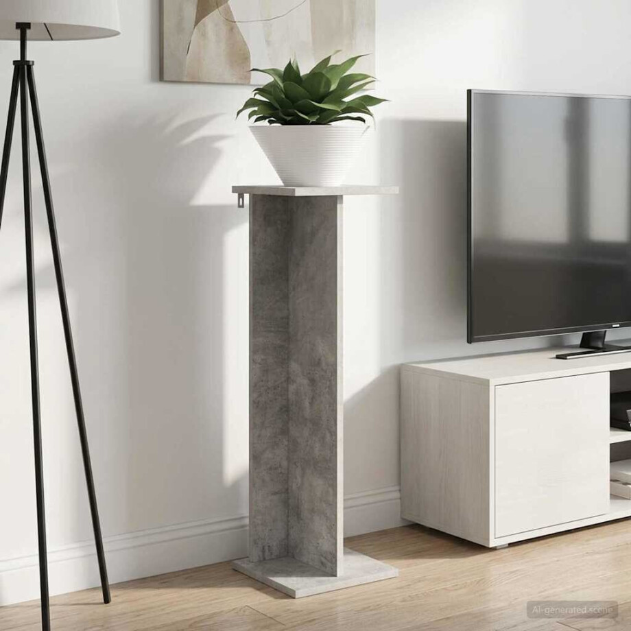 vidaXL Plantenstandaard Beton Grijs 25 x 25,5 x 80,5 cm vidaXL Plantenstandaard Beton Grijs 25 x 25,5 x 80,5 cm afbeelding 1