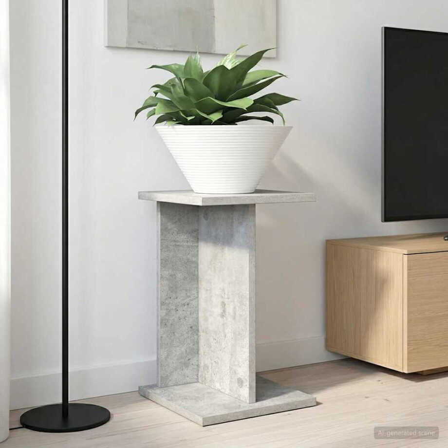 vidaXL Plantenstandaard 2 pcs Beton Grijs 25 x 25,5 x 40,5 cm vidaXL Plantenstandaard 2 pcs Beton Grijs 25 x 25,5 x 40,5 cm afbeelding 1