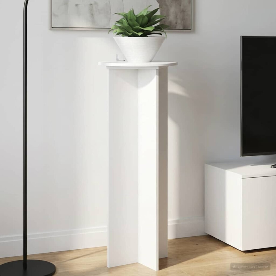 vidaXL Plantenstandaard 2 pcs Hoogglans Wit Ø40 x 100 cm Bewerkt hout vidaXL Plantenstandaard 2 pcs Hoogglans Wit Ø40 x 100 cm Bewerkt hout afbeelding 1