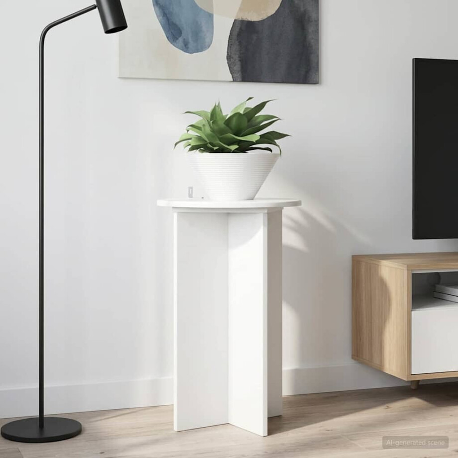 vidaXL Plantenstandaard 2 pcs Hoogglans Wit Ø40 x 60 cm Bewerkt hout vidaXL Plantenstandaard 2 pcs Hoogglans Wit Ø40 x 60 cm Bewerkt hout afbeelding 1