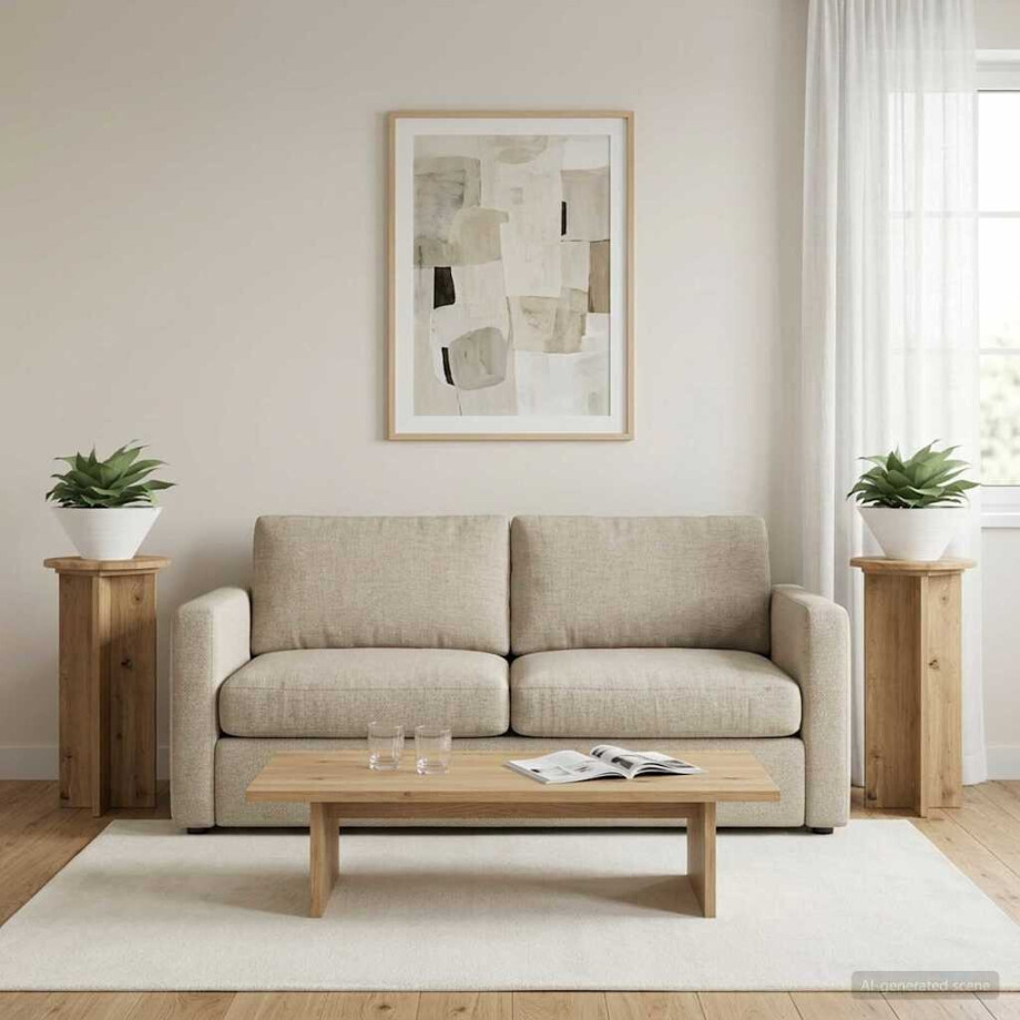 vidaXL Plantenstandaard 2 pcs Artisanaal eiken 29,5 x 29,5 x 60 cm afbeelding 1