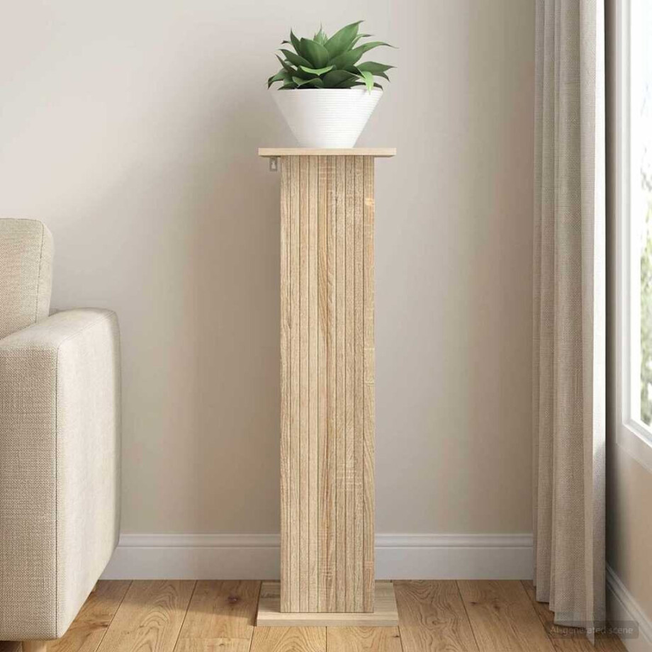 vidaXL Plantenstandaard Sonoma Eiken 30,5 x 30 x 100,5 cm Bewerkt hout afbeelding 1