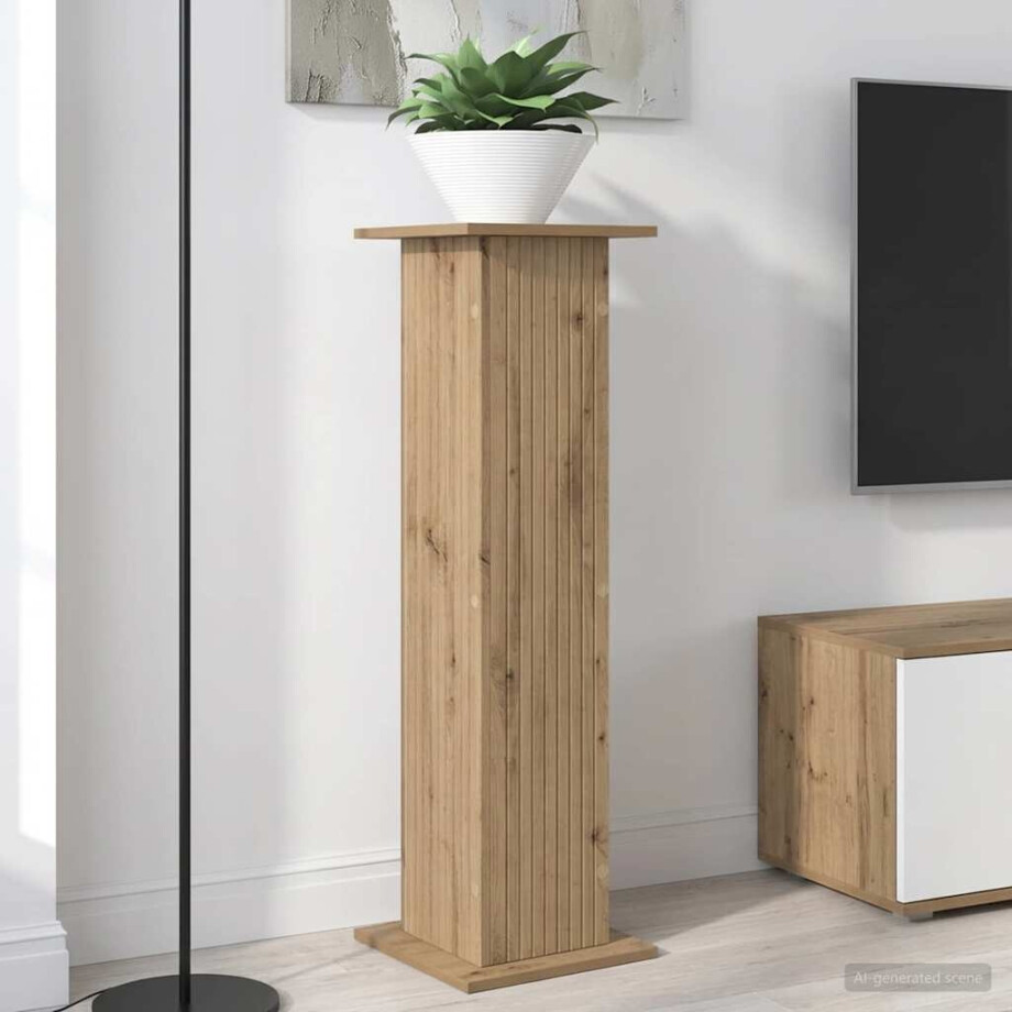 vidaXL Plantenstandaard Artisanaal eiken 30,5 x 30 x 100,5 cm vidaXL Plantenstandaard Artisanaal eiken 30,5 x 30 x 100,5 cm afbeelding 1