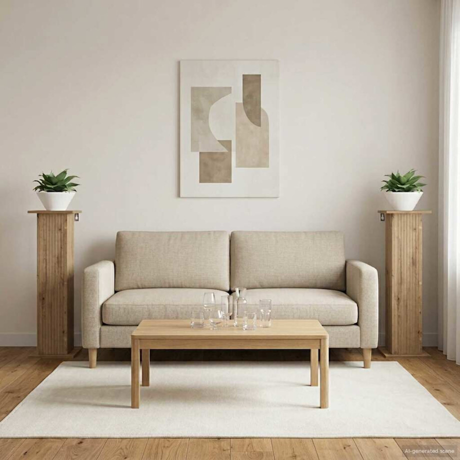 vidaXL Plantenstandaard 2 pcs Artisanaal eiken 30,5 x 30 x 100,5 cm vidaXL Plantenstandaard 2 pcs Artisanaal eiken 30,5 x 30 x 100,5 cm afbeelding 1